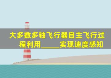 大多数多轴飞行器自主飞行过程利用_____实现速度感知