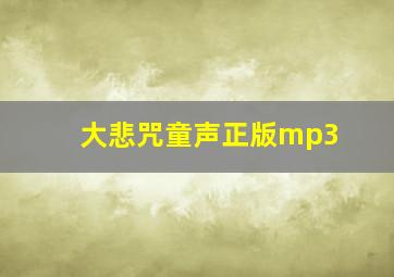 大悲咒童声正版mp3