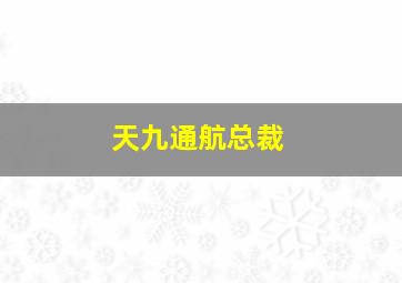 天九通航总裁