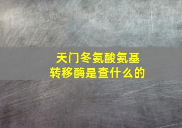 天门冬氨酸氨基转移酶是查什么的