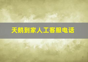 天鹅到家人工客服电话