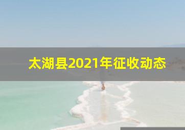 太湖县2021年征收动态