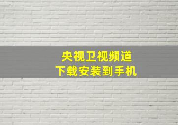 央视卫视频道下载安装到手机