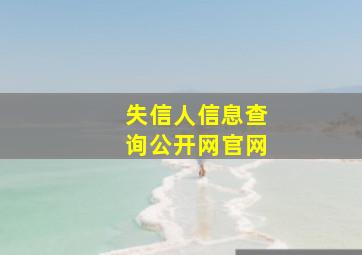 失信人信息查询公开网官网