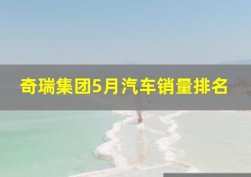 奇瑞集团5月汽车销量排名