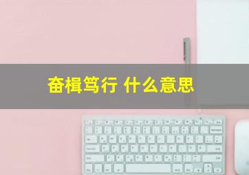 奋楫笃行 什么意思