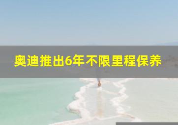 奥迪推出6年不限里程保养