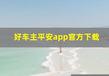 好车主平安app官方下载