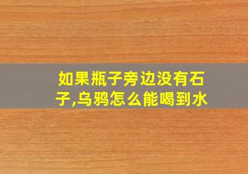 如果瓶子旁边没有石子,乌鸦怎么能喝到水