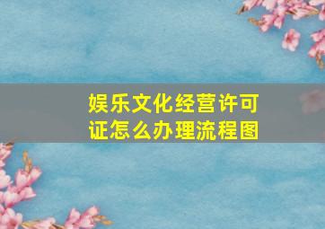 娱乐文化经营许可证怎么办理流程图