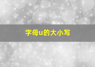 字母u的大小写