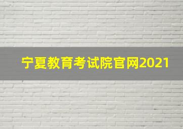 宁夏教育考试院官网2021