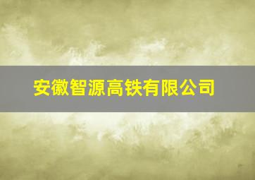 安徽智源高铁有限公司