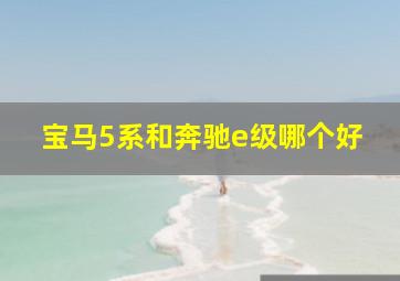 宝马5系和奔驰e级哪个好