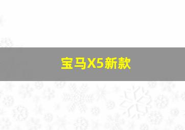 宝马X5新款