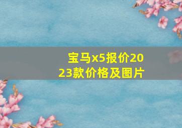 宝马x5报价2023款价格及图片