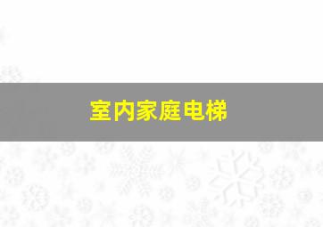 室内家庭电梯