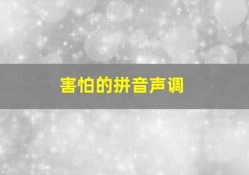 害怕的拼音声调