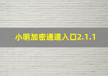 小明加密通道入口2.1.1