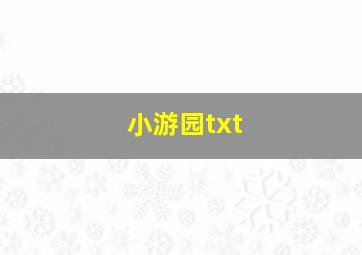 小游园txt