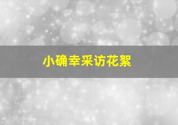 小确幸采访花絮