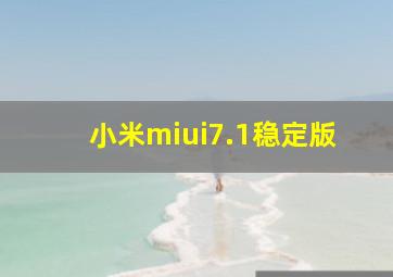 小米miui7.1稳定版