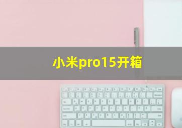 小米pro15开箱