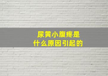 尿黄小腹疼是什么原因引起的