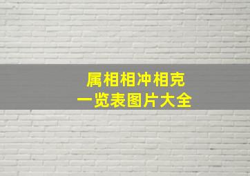 属相相冲相克一览表图片大全