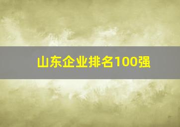 山东企业排名100强