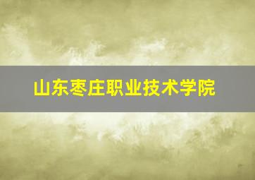 山东枣庄职业技术学院