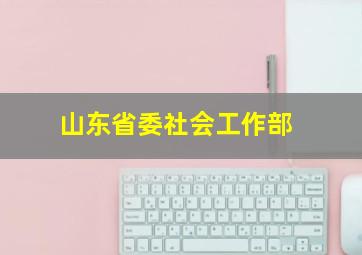 山东省委社会工作部