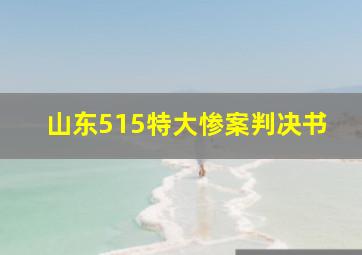 山东515特大惨案判决书