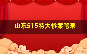 山东515特大惨案笔录