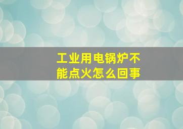 工业用电锅炉不能点火怎么回事