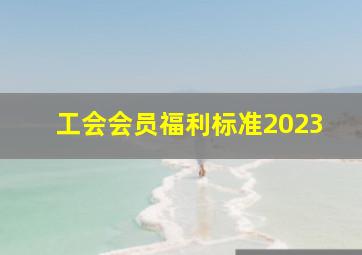 工会会员福利标准2023