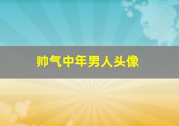 帅气中年男人头像