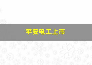 平安电工上市