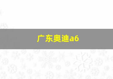 广东奥迪a6