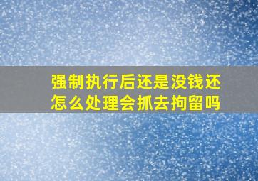 强制执行后还是没钱还怎么处理会抓去拘留吗