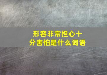 形容非常担心十分害怕是什么词语