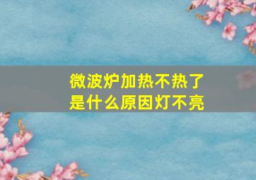 微波炉加热不热了是什么原因灯不亮