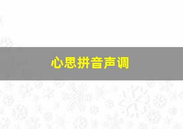 心思拼音声调