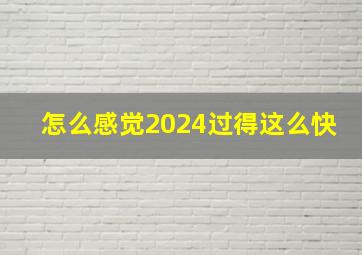 怎么感觉2024过得这么快