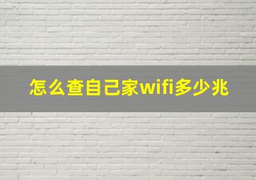 怎么查自己家wifi多少兆