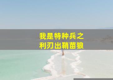 我是特种兵之利刃出鞘苗狼