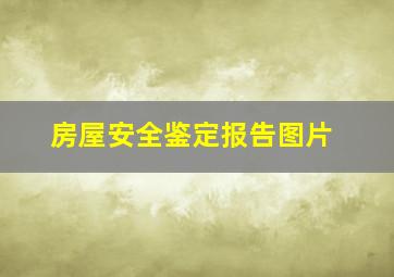 房屋安全鉴定报告图片