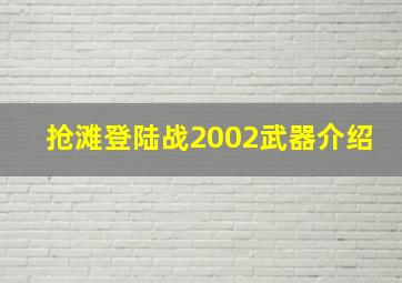 抢滩登陆战2002武器介绍