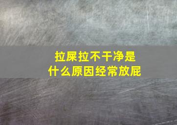 拉屎拉不干净是什么原因经常放屁