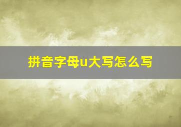 拼音字母u大写怎么写